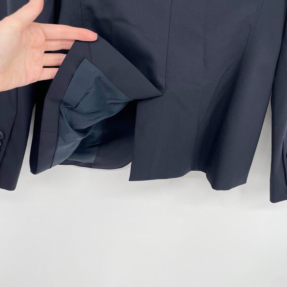 Women’s Brooks Brothers 346 Navy Blue Blazer sz 6 Classic Navy 3 Button Wool - Picture 9 of 12